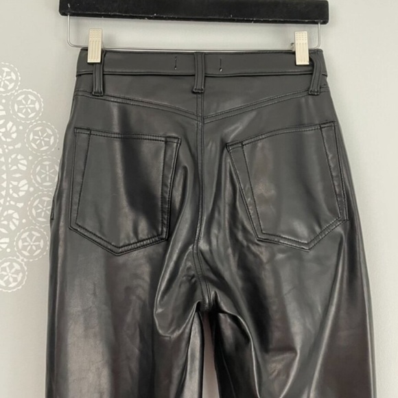 A&F Ultra High Rise Ankle Straight Curve Love Mixed Fabric Jeans - Picture 5 of 5